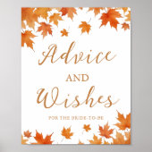 Bruidsfeest advies en wensen voor de herfst  poster (Voorkant)