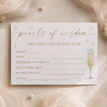 Bruidsfeest Advieskaart Parels en Prosecco