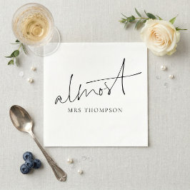 Bruidsfeest Almost Mrs Naam Servet