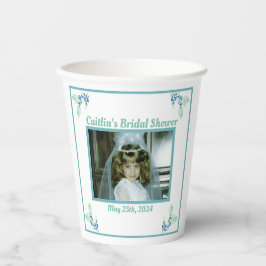 Bruidsfeest Aqua Foto Papieren Bekers