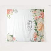 Bruidsfeest Backdrop - Fotohokje Pretty Peach Wandkleed (Voorkant (horizontaal))