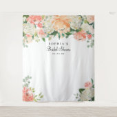 Bruidsfeest Backdrop - Fotohokje Pretty Peach Wandkleed (Voorkant)