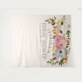 Bruidsfeest Backdrop - Fotohokje Sweet Blooms Wandkleed (Voorkant (horizontaal))