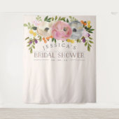 Bruidsfeest Backdrop - Fotohokje Sweet Blooms Wandkleed (Voorkant)