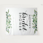 Bruidsfeest Backdrop met Botanische Groene Planten Wandkleed (Voorkant (horizontaal))