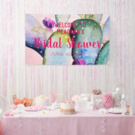 Bruidsfeest banner | Boheemse Glam Cactus Fiesta