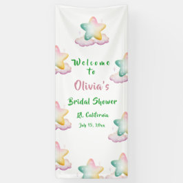 Bruidsfeest Banner, Pastel Ster Huwelijk Bruid  Spandoek