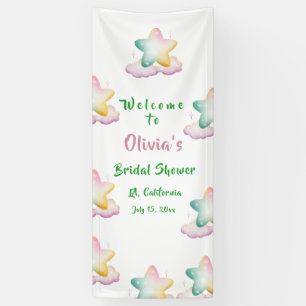 Bruidsfeest Banner, Pastel Ster Huwelijk Bruid Spandoek