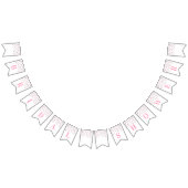 Bruidsfeest banner roze zilver confetti (Alle)