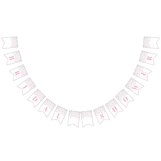 Bruidsfeest banner roze zilver confetti (Alle)