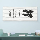 Bruidsfeest Banner, Zwarte Strik Bruiloft Bruidsfe Spandoek (Beurs)