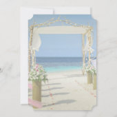 Bruidsfeest Beach Arbor Floral Kaart (Achterkant)