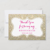 Bruidsfeest bedankkaart - Glittered (Voorkant)