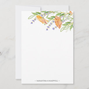 Bruidsfeest bedankkaartjes Boho wilde bloemen Bedankkaart