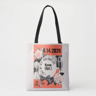 Bruidsfeest Bedankt, moderne Vintage uit het midde Tote Bag