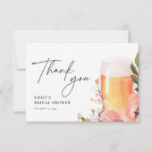 Bruidsfeest 'Beer Love is Brewing' Bedankkaart (Voorkant)