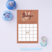 Bruidsfeest Bingo Pampas Gras Spelkaart Flyer (Enkel)