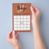 Bruidsfeest Bingo Pampas Gras Spelkaart Flyer (Hand)