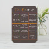 Bruidsfeest Bingo Spel | Leuke Bruiloft Shower Kaart (Staand voorkant)