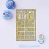 Bruidsfeest BINGO Zilver Lining Flyer (Enkel)