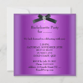 Bruidsfeest Black Purple Cocktail Das Kaart (Achterkant)