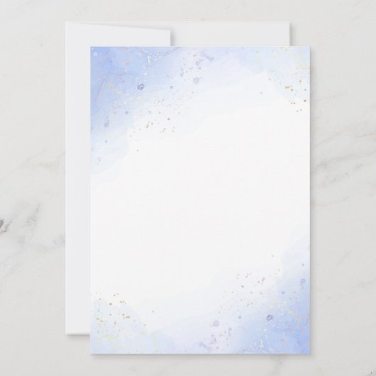 bruidsfeest blauwe cowboylaarzen bloemen western  kaart (Achterkant)