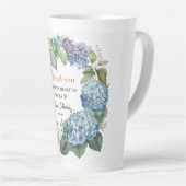 Bruidsfeest blauwe Hydrangea Dank je Latte Mok (Rechterhoek)
