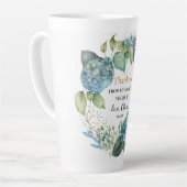 Bruidsfeest blauwe Hydrangea Dank je Latte Mok (Linkerhoek)