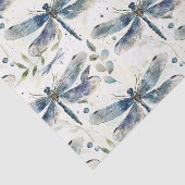 Bruidsfeest Blauwe Libellen Tissuepapier (Detail)