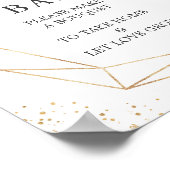 Bruidsfeest Bloemen Bar Bord Roze Bloemstuk Poster (Hoek)