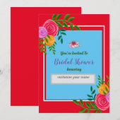 Bruidsfeest_Bloemendesign_Uitnodiging Kaart (Voorkant / Achterkant)