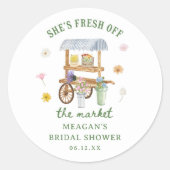 Bruidsfeest Bloemenmarkt Vers Van De Markt Ronde Sticker (Voorkant)