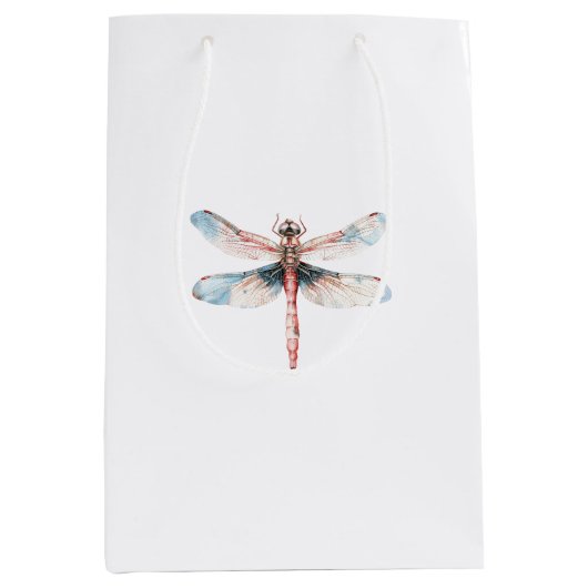 Bruidsfeest Blue Dragonfly Medium Cadeauzakje (Voorkant)