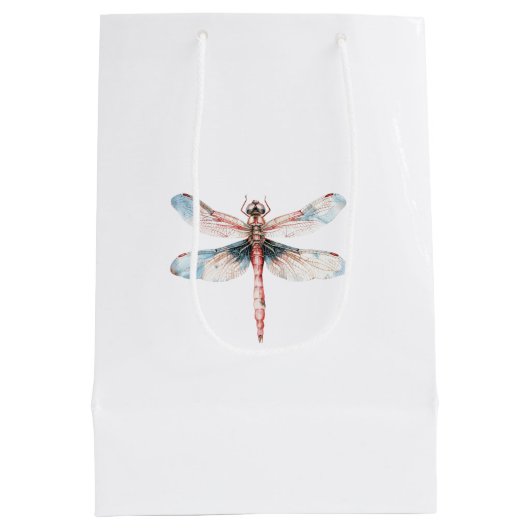 Bruidsfeest Blue Dragonfly Medium Cadeauzakje (Achterkant)