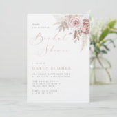 Bruidsfeest Blush Bloom Kaart (Staand voorkant)