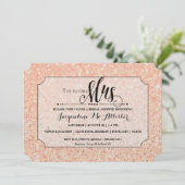 Bruidsfeest Blush Glitter Toekomstige Mevrouw Tick Kaart (Staand voorkant)