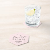 Bruidsfeest Blush Roze Elegant Kartonnen Onderzetters (Insitu)