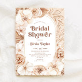 Bruidsfeest Boho Bloemige Mocha Kaart