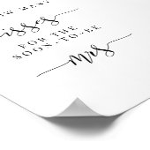 Bruidsfeest bord - Raad hoeveel kussen Poster (Hoek)