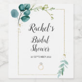 Bruidsfeest Borrel Avond Bruid Wordt Groene Decora Wijn Etiket (Enkel label)