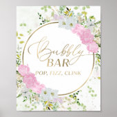 Bruidsfeest Borrel Bar Knal Knallen Teken Poster (Voorkant)