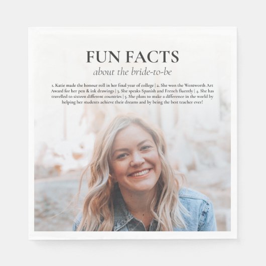 Bruidsfeest Borrel Bruid Wordt Feitjes Servet (Voorkant)