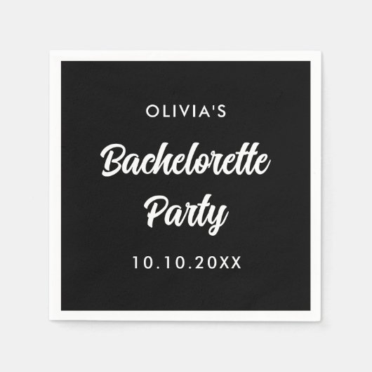 Bruidsfeest Borrel Naam Bruid Squad Servet (Voorkant)