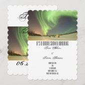 Bruidsfeest Borrel Noorderlicht Gasten Kaart (Voorkant / Achterkant)