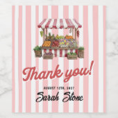 Bruidsfeest Borrel Recht Van De Markt  Wijn Etiket (Enkel label)