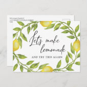 Bruidsfeest Borrel Wijzig de Datum Citroenen Groen Briefkaart (Voorkant / Achterkant)