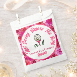Bruidsfeest Borrelcadeau Golf Roze Bloemen Bedankzakje