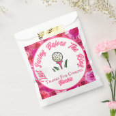 Bruidsfeest Borrelcadeau Golf Roze Bloemen Bedankzakje (Gezegeld)
