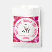 Bruidsfeest Borrelcadeau Golf Roze Bloemen Bedankzakje (Voorkant)
