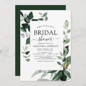 Bruidsfeest botanisch groen blad kaart (Voorkant / Achterkant)